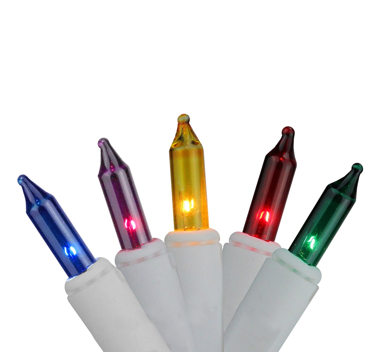 Brite Star 50 Multi-Color Mini Icicle Window Curtain Christmas Lights - 2.67 ft White Wire